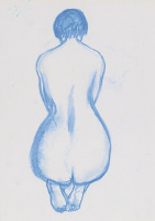 WILHELM JARUSKA * (Vienna 1916 - 2008 Vienna): Sitting nude