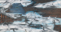 ANDRÉ VERLON* (Zurich 1917 - 1994 Vienna): House in snow