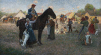Miklósi-Mutschenbacher Ödön (1881-1942): Hussars in the Village, 1929