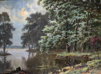 Kiss Kálmán (1878-1967): Waterfront in Tata