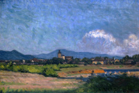 Mikola András (1884-1970): Village Landscape