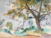 Bornemisza Géza (1884-1966): Old tree, 1961