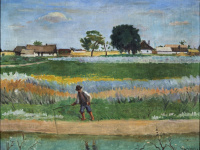 Fényes Adolf (1867-1945): Fishing Young Man