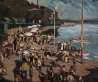 Károlyi Andor (1894-?): Beach, 1923