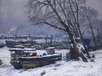 Halasi Horváth István (1904-1994): Port of Újpest, 1937