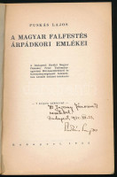 Puskás Lajos: A magyar falfestés árpádkori emlékei. A szerző, Puskás Lajos által Jajczay János (1892-1976) művészettörténész részére DEDIKÁLT példány! Bp., 1932., (Pestvidéki Ny. Vác) ) 32. p.+4 t. Kiadói papírkötés, kissé