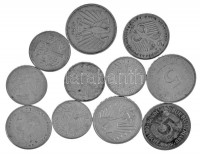 NSZK 1973-1994. 1M - 5M (11x) vegyesen, összesen 29M névértékben T:VF-F, patinaFRG 1973-1994. 1 Mark - 5 Mark (11x) mixed lot of coins, total value of 29 Mark C:VF-F, patina