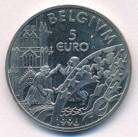 Belgium 1996. 5E Cu-Ni II. Albert