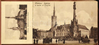 Olomouc, Olmütz, album with 10 postcards: church, square, pavillon (damaged cover)