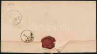 1874 Réznyomat 5kr levélen GARADNA / ABAÚJ M.