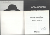 1991 Németh Géza festőművész 2 db aláírt katalógusa, kiadói papírkötés, jó állapotban.
