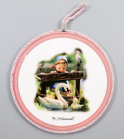Hummel Goebel falikép, jelzett, akasztó applikációval, d: 19 cm