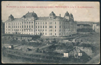 1915 Back Alajos műépítész által vezetett ostffyasszonyfai fogolytábor építkezésen résztvevő Vojtek Ferencnek címzett, a pozsonyi cs. és kir. hadtestparancsnokság épületét ábrázoló képeslap
