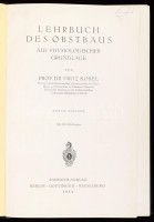 Kobel, Dr. Fritz: Lehrbuch des Obstbaus auf physiologischer Grundlage. Berlin-Göttingen-Heidelberg, 1954, Springen-Verlag. Kiadói egészvászon kötés, kissé kopottas állapotban.