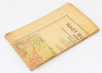 ca 1944 Nagy-Budapest térképe. Dr. Irmédi-Molnár László, Jäger Károly. 1 : 30.000. Bp., Kókai Lajos (Honvéd Térk. Int.), , hajtva, 104x85 cm