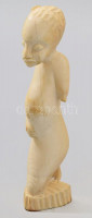 Afrikai szobor. Faragott elefántcsont, m: 16,5 cm