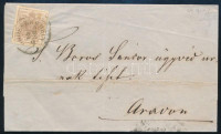 ~1855 6kr MP III kis lemezhibával levélen GROSSWARDEIN - Arad
