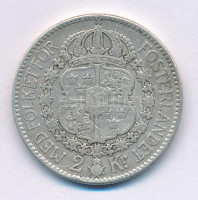 Svédország 1913W 2Kr Ag V. Gusztáv T:VF,F ph.Sweden 1913W 2 Kronor Ag Gustaf V C:VF,F edge errorKrause KM#787