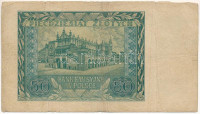 Lengyelország 1940. Német megszállás50Zl D 0697291 T:VGPoland 1940. German occupation 50 Złotych D 0697291 C:VGKrause P#96