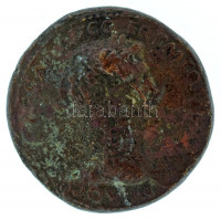 Római Birodalom 063 / Nero / Róma / Sestertius bronz (25,17g) T:VG/XF a portréoldalon nagy sérülés, a hátlap szép / Roman Empire 63 / Nero / Rome / Sestertius bronze 