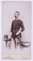 cca 1896-1918 Teszling József (1877-1960) császári és királyi ezredes kinevezési okmányai (kadét, kapitány, hadnagy, főhadnagy, őrnagy) + kabinetfotója.