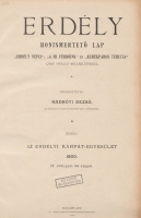 ERDÉLY ● Honismertető lap. Az Erdélyrészi Kárpát-Egyesület kiadása.