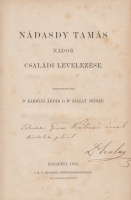 KÁROLYI ÁRPÁD – SZALAY JÓZSEF (szerk.): Nádasdy Tamás nádor családi levelezése.