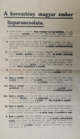 [ANTISZEMITA FALRAGASZ I.] ● A keresztény magyar ember tizparancsolata.