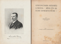SZÁNTHÓ GÉZA: Rákoscsaba község leirása, régi és ujkori ismertetése