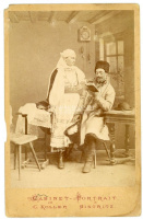 BESZTERCE 1875. ca. Koller : Népviselet, ritka cabinet fotó