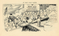 1914. War cartoons from The Cichago Daily News, háború ellenes karikatúra füzet, Luther Daniels Bradley 1853–1917, illusztrátor és politikai karikaturista