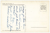KASSA 1938. Bevonulás, képeslap