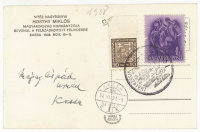 KASSA 1938. Bevonulás, képeslap 