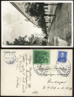 LÉVA 1938. Régi képeslap, Visszatért bélyegzéssel