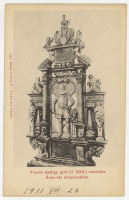 ÁRVA 1905. ca. Thurzó György gróf, Síremléke Árva vár templomában, régi képeslap, Sochán