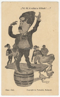 Szép Lajos anti-kommunista (anti-Tanácsköztársaság) , grafikus képeslap , Nemzeti Hadsereg Bevonulása sorral! 1919.11.26.
