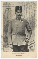 1903. Ferencz Ferdinánd, régi képeslap, Üdvözlet a radna- lippai királygyakorlatokról