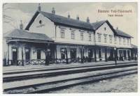 TATATÓVÁROS 1915. ca. Tatai vasútállomás, régi képeslap
