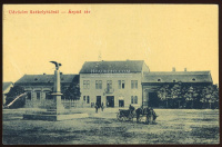 SZÉKELYHÍD 1907. Régi képeslap, Árpád tér, Hősök szobra (Turul)