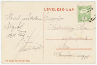 DÉG 1911. Régi képeslap, Sziget a Schweitzi házzal (Hollandi-ház), delelő gulya
