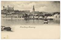 POZSONY 1898. Régi képeslap, szép pályaudvari bélyegzéssel 2kr
