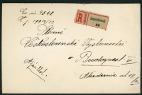 I. Infláció. SOPRONKÖVESD 1924. Dekoratív ajánlott levél, 10*200K Budapestre