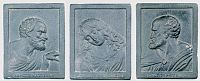 Plakett 3 db; - Szent Máté, Keresztelő Szent János, Szent Péter